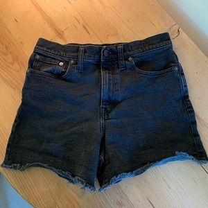 madewell high-rise denim shorts